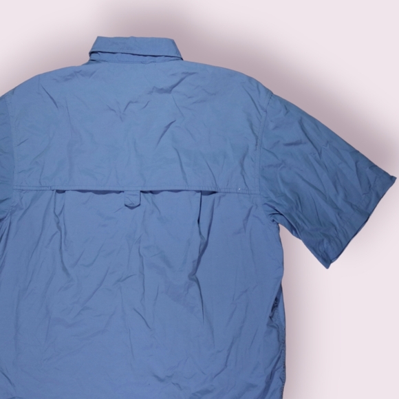 REI CO-OP Button Down Shirt UPF 50+ Blue Hunting Outdoor Size Medium - Picture 3 of 4